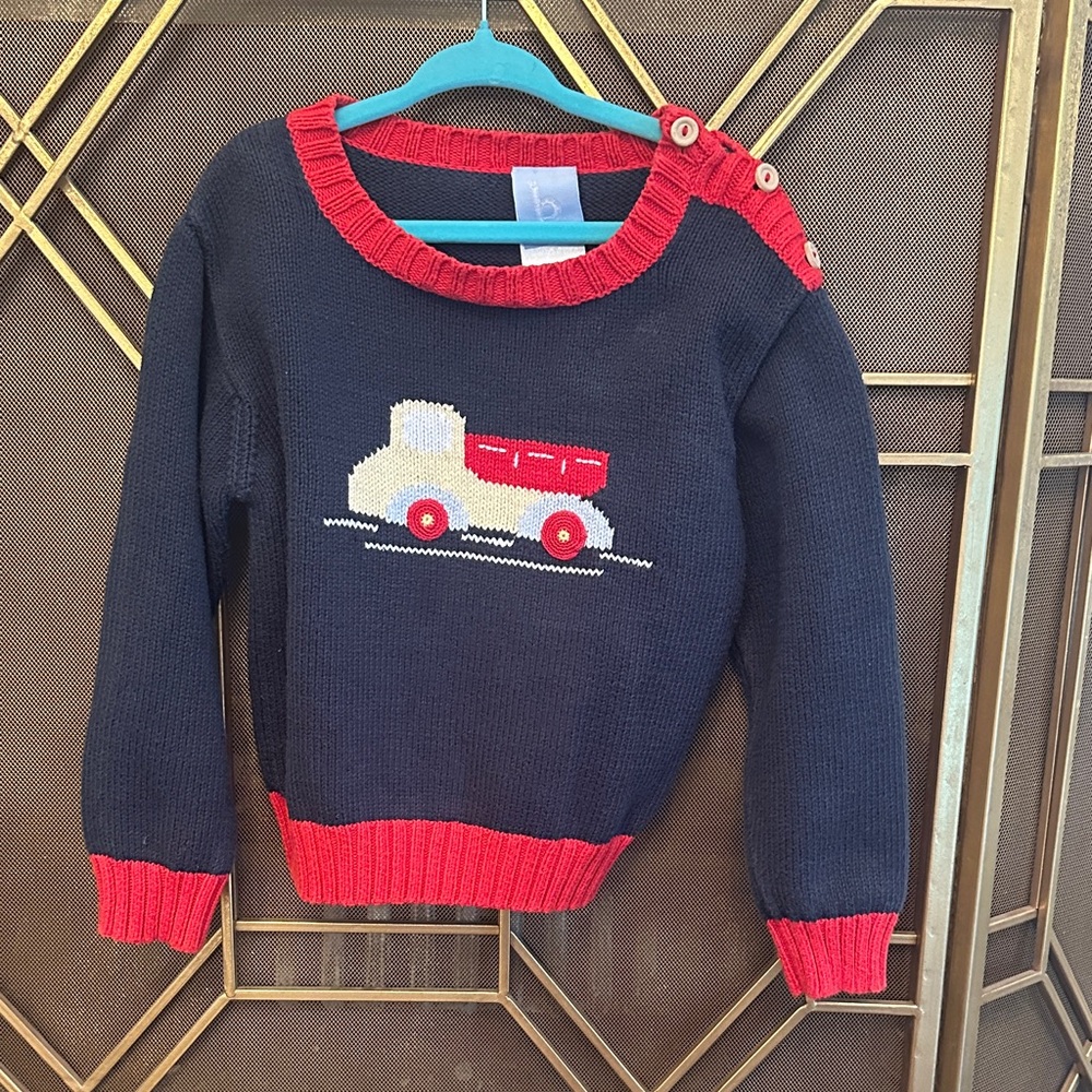 Bella Bliss sweater / pullover construction truck - 4 - EUC